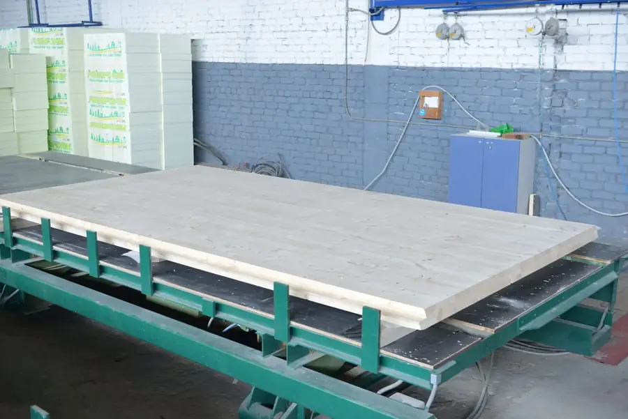 Finished panel on the production line
