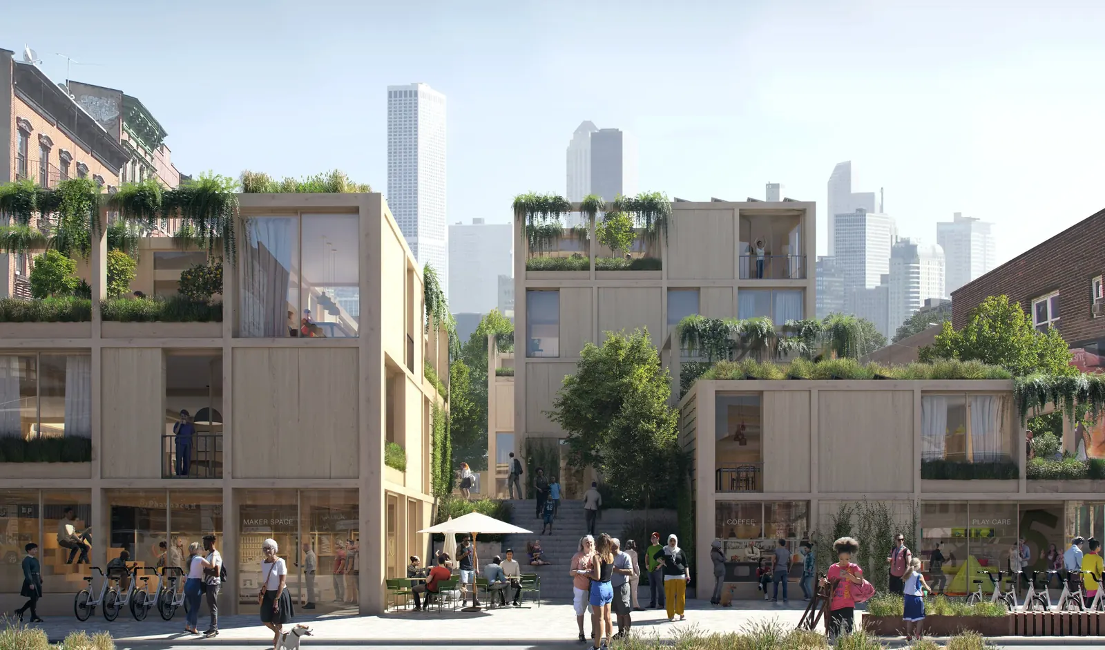 Urban Village Project — concept of a timber apartment neighbourhood